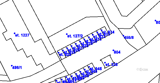 Parcela st. 829 v KÚ Bohatice, Katastrální mapa