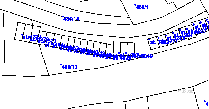 Parcela st. 1045 v KÚ Bohatice, Katastrální mapa