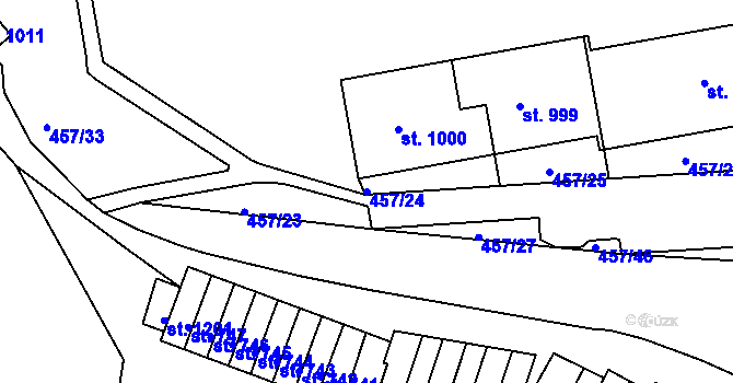 Parcela st. 457/24 v KÚ Bohatice, Katastrální mapa