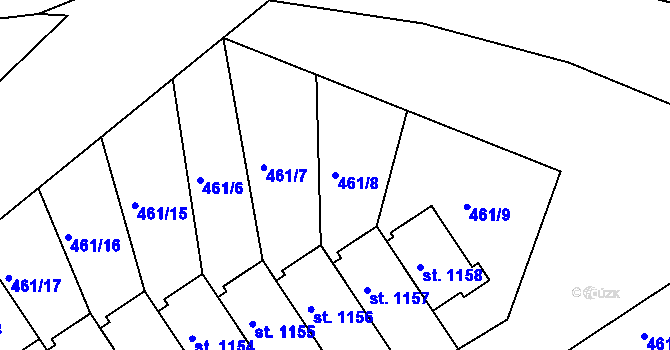 Parcela st. 461/8 v KÚ Bohatice, Katastrální mapa