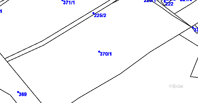 Parcela st. 370/1 v KÚ Olšová Vrata, Katastrální mapa