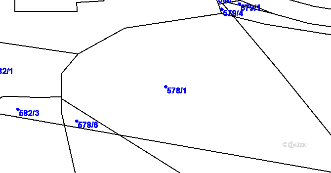 Parcela st. 578/1 v KÚ Olšová Vrata, Katastrální mapa
