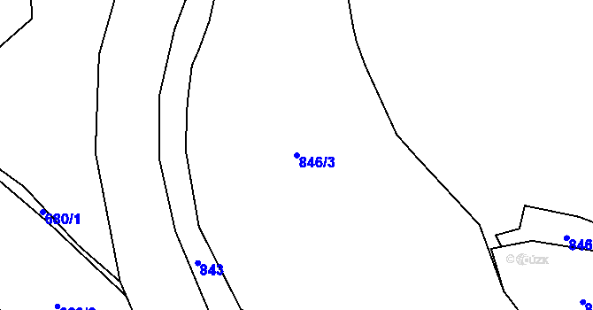 Parcela st. 846/3 v KÚ Olšová Vrata, Katastrální mapa