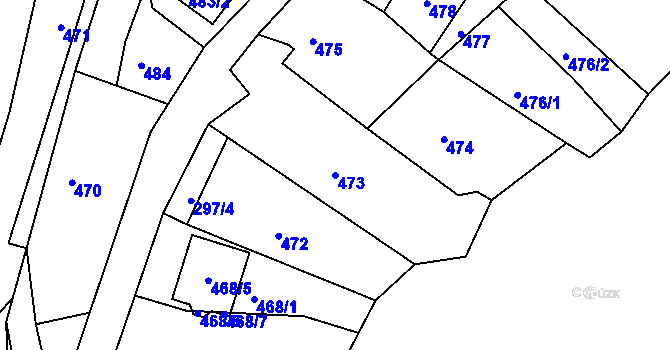 Parcela st. 473 v KÚ Březová, Katastrální mapa