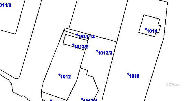 Parcela st. 1013/3 v KÚ Drahovice, Katastrální mapa