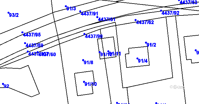 Parcela st. 91/12 v KÚ Karolinka, Katastrální mapa