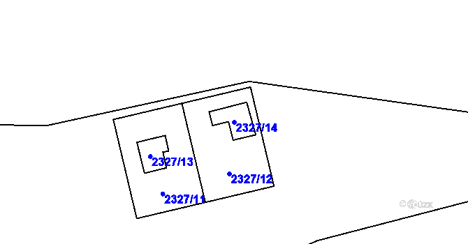 Parcela st. 2327/14 v KÚ Karolinka, Katastrální mapa