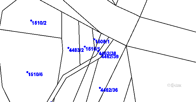 Parcela st. 4462/38 v KÚ Karolinka, Katastrální mapa