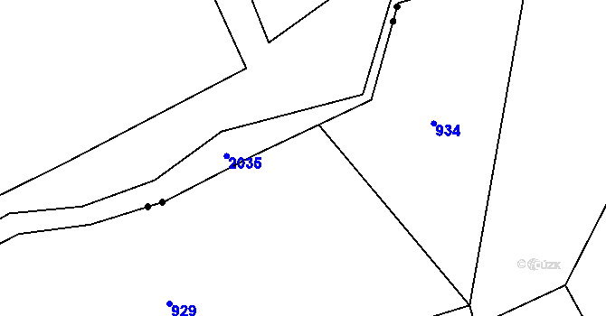 Parcela st. 20/2 v KÚ Karpentná, Katastrální mapa