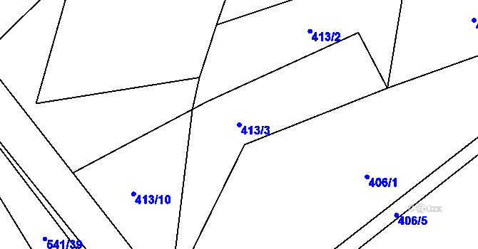 Parcela st. 413/3 v KÚ Karpentná, Katastrální mapa