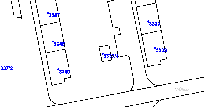 Parcela st. 3337/4 v KÚ Karviná-město, Katastrální mapa