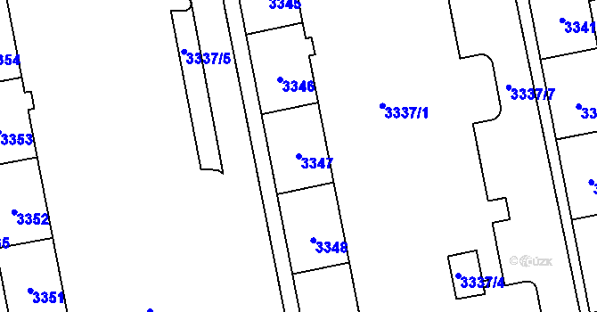 Parcela st. 3347 v KÚ Karviná-město, Katastrální mapa