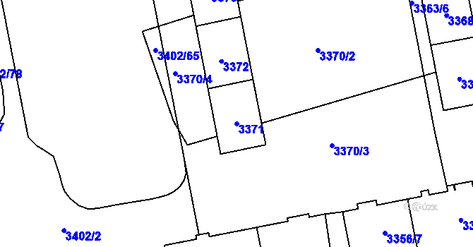 Parcela st. 3371 v KÚ Karviná-město, Katastrální mapa