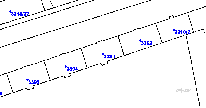 Parcela st. 3393 v KÚ Karviná-město, Katastrální mapa