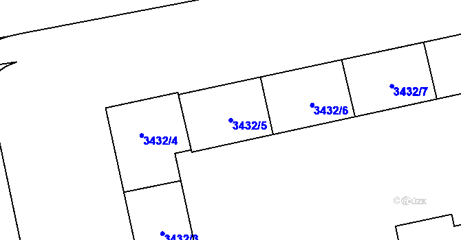 Parcela st. 3432/5 v KÚ Karviná-město, Katastrální mapa