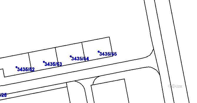 Parcela st. 3435/55 v KÚ Karviná-město, Katastrální mapa