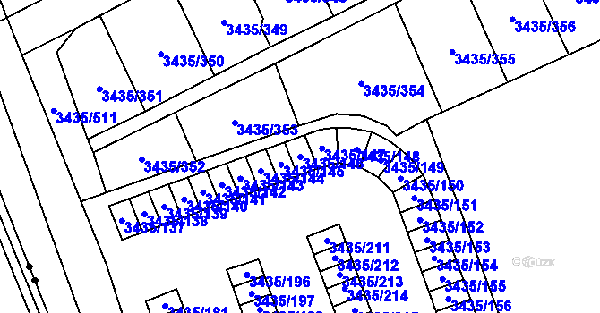 Parcela st. 3435/146 v KÚ Karviná-město, Katastrální mapa