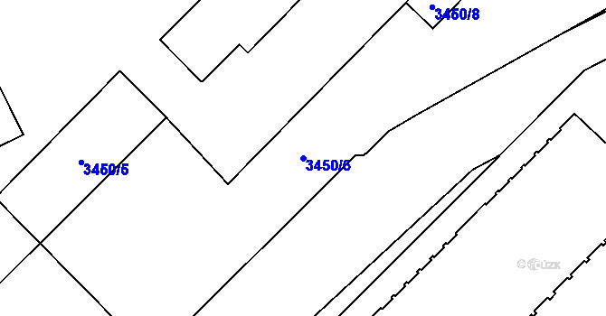 Parcela st. 3450/6 v KÚ Karviná-město, Katastrální mapa