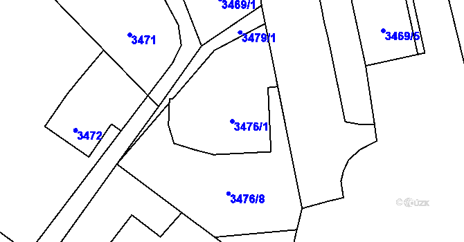 Parcela st. 3476/1 v KÚ Karviná-město, Katastrální mapa