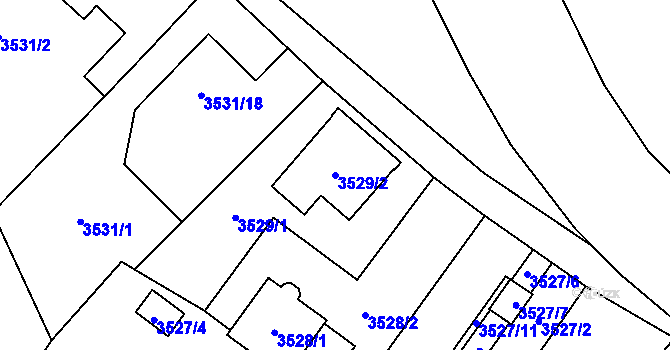 Parcela st. 3529/2 v KÚ Karviná-město, Katastrální mapa