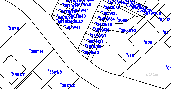 Parcela st. 3679/39 v KÚ Karviná-město, Katastrální mapa