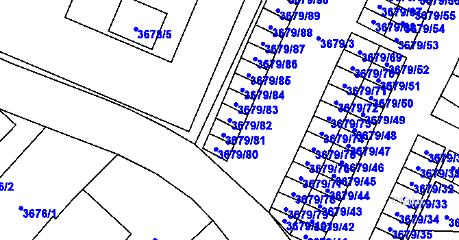 Parcela st. 3679/82 v KÚ Karviná-město, Katastrální mapa