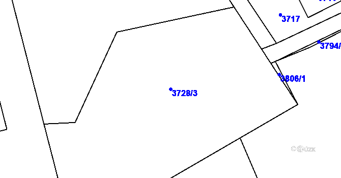 Parcela st. 3728/3 v KÚ Karviná-město, Katastrální mapa