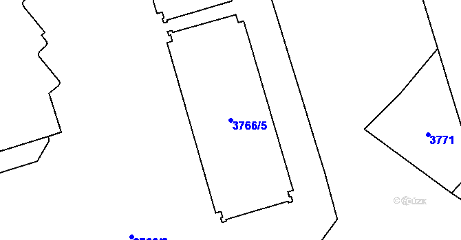 Parcela st. 3766/5 v KÚ Karviná-město, Katastrální mapa