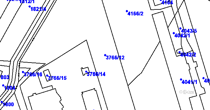Parcela st. 3766/12 v KÚ Karviná-město, Katastrální mapa