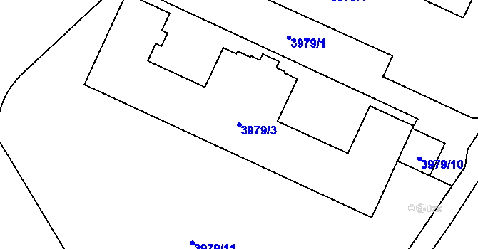 Parcela st. 3979/3 v KÚ Karviná-město, Katastrální mapa