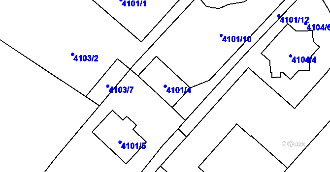 Parcela st. 4101/4 v KÚ Karviná-město, Katastrální mapa