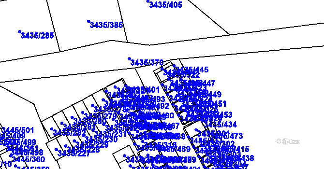 Parcela st. 3435/455 v KÚ Karviná-město, Katastrální mapa