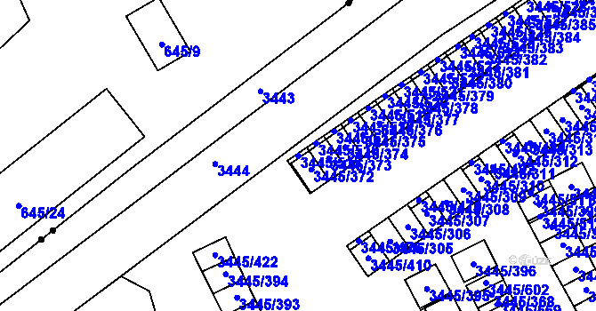 Parcela st. 3445/515 v KÚ Karviná-město, Katastrální mapa