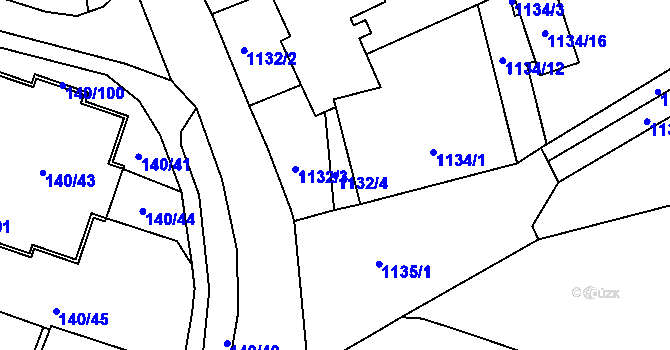Parcela st. 1132/4 v KÚ Karviná-město, Katastrální mapa