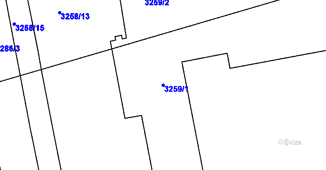 Parcela st. 3259/1 v KÚ Karviná-město, Katastrální mapa
