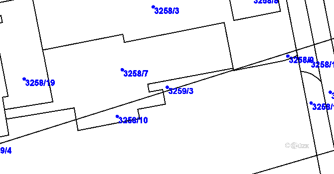 Parcela st. 3259/3 v KÚ Karviná-město, Katastrální mapa