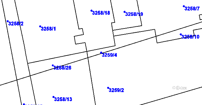 Parcela st. 3259/4 v KÚ Karviná-město, Katastrální mapa
