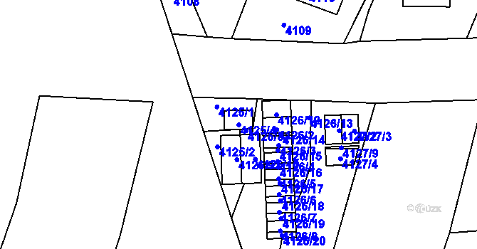 Parcela st. 4125/4 v KÚ Karviná-město, Katastrální mapa