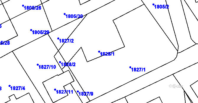 Parcela st. 1828/1 v KÚ Karviná-město, Katastrální mapa