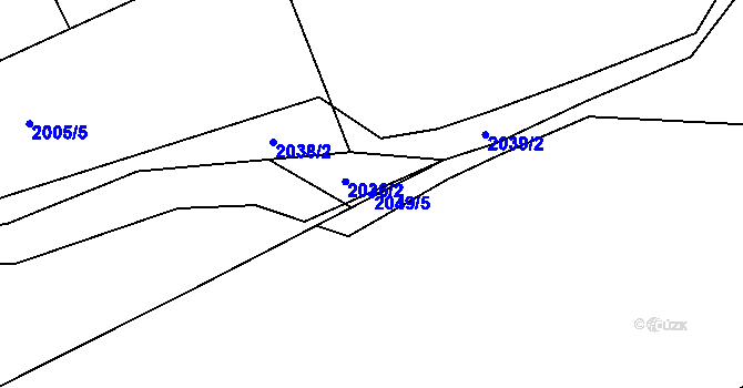 Parcela st. 2049/5 v KÚ Karviná-město, Katastrální mapa