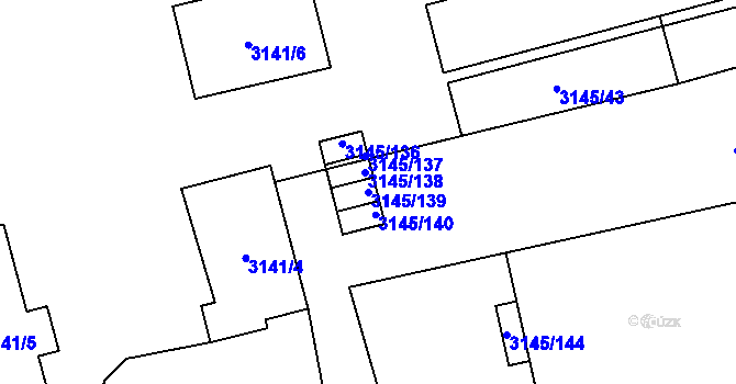 Parcela st. 3145/139 v KÚ Karviná-město, Katastrální mapa