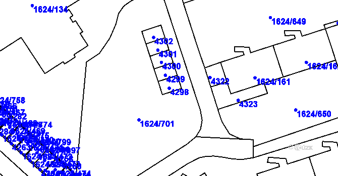 Parcela st. 4298 v KÚ Karviná-město, Katastrální mapa