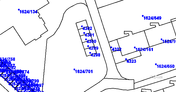 Parcela st. 4299 v KÚ Karviná-město, Katastrální mapa