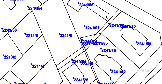 Parcela st. 2241/85 v KÚ Karviná-město, Katastrální mapa