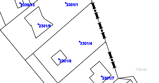 Parcela st. 2301/4 v KÚ Karviná-město, Katastrální mapa