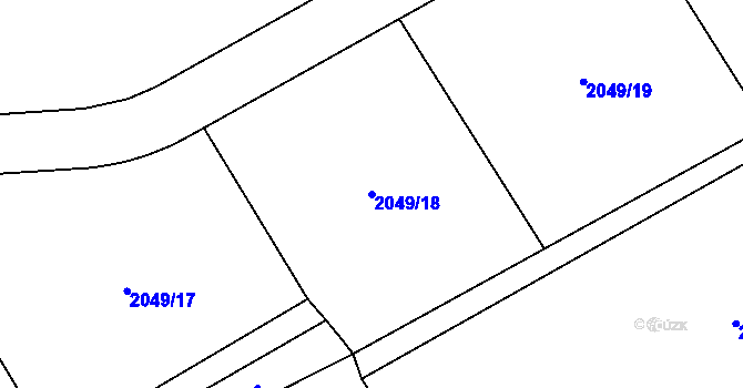 Parcela st. 2049/18 v KÚ Karviná-město, Katastrální mapa