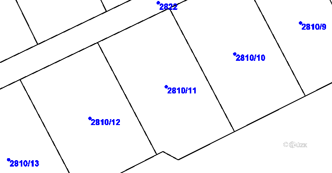 Parcela st. 2810/11 v KÚ Karviná-město, Katastrální mapa