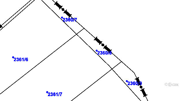 Parcela st. 2360/8 v KÚ Karviná-město, Katastrální mapa