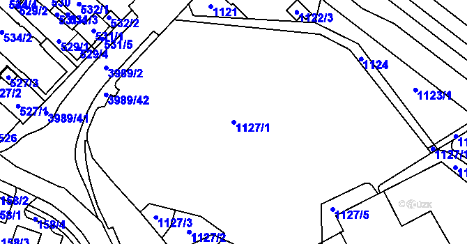 Parcela st. 1127/1 v KÚ Karviná-město, Katastrální mapa