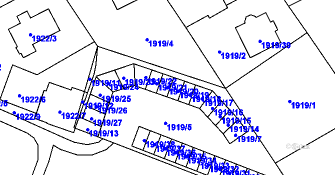 Parcela st. 1919/20 v KÚ Karviná-město, Katastrální mapa